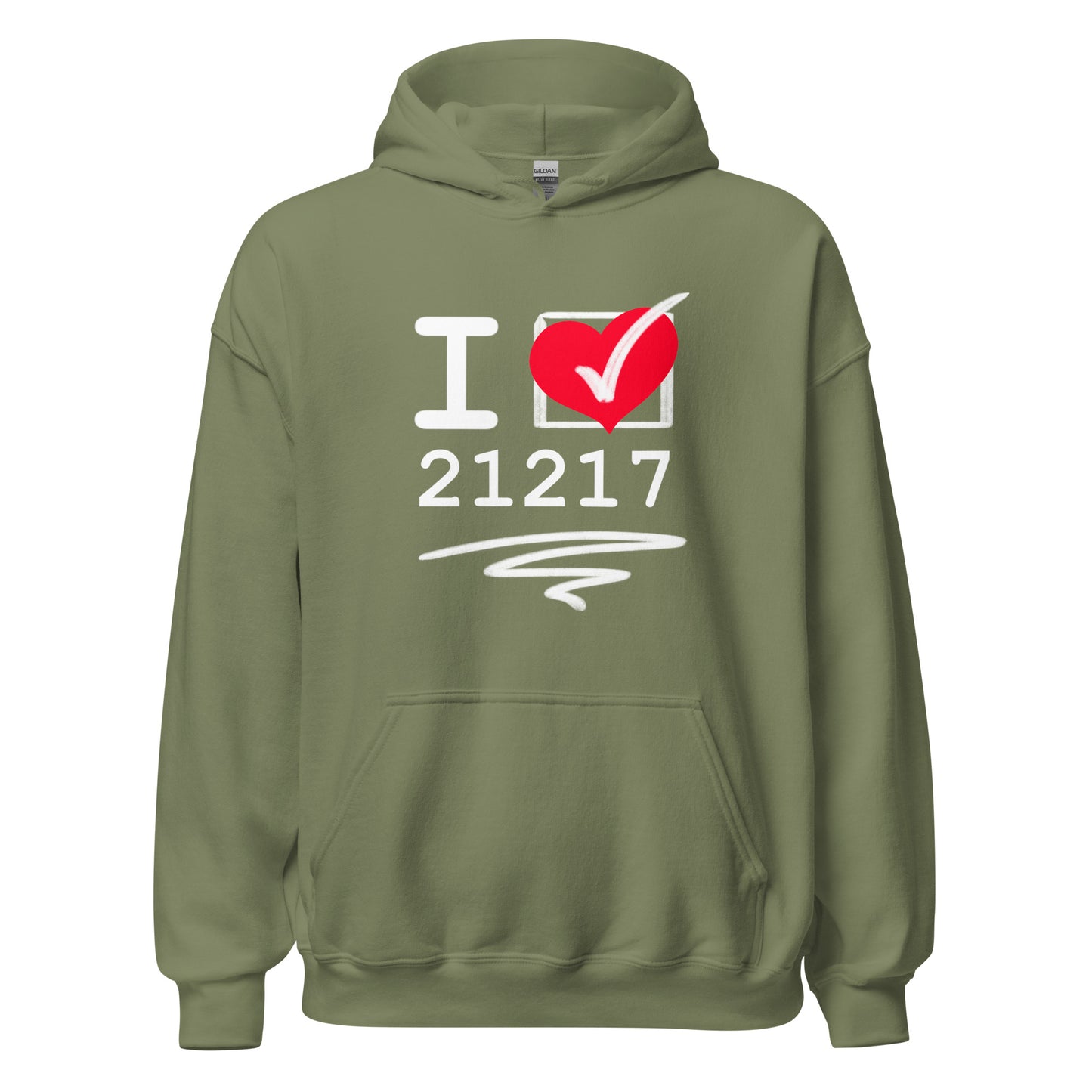 Unisex I ❤️ 21217 Hoodie
