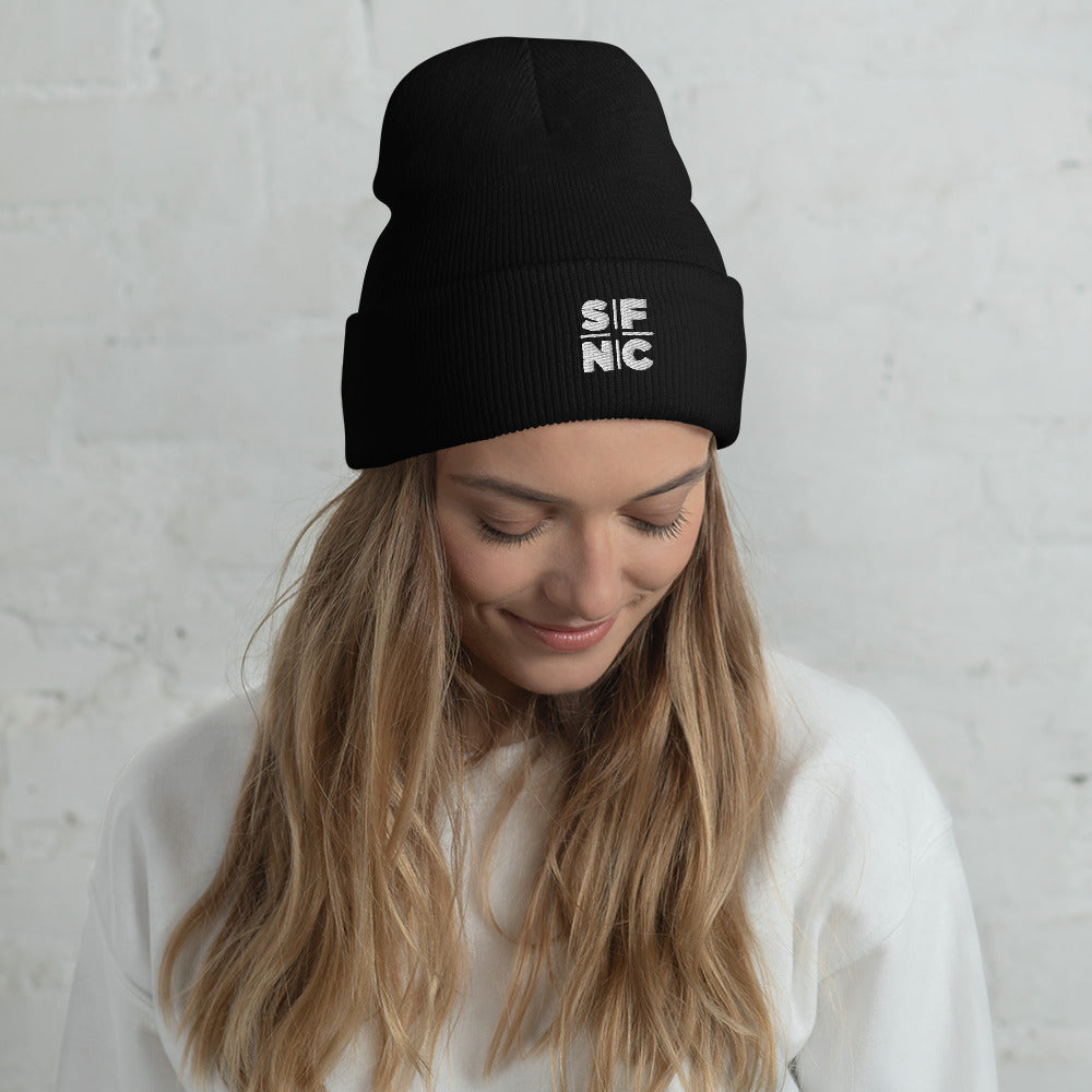 Cuffed Embroidered SFNC Beanie