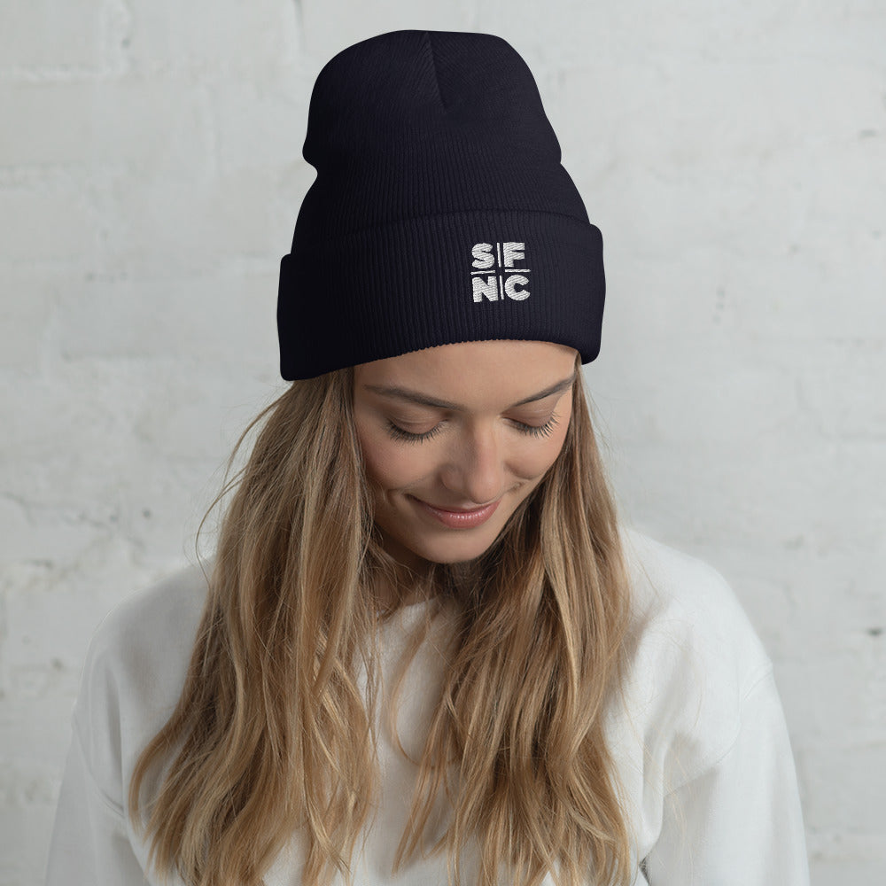 Cuffed Embroidered SFNC Beanie