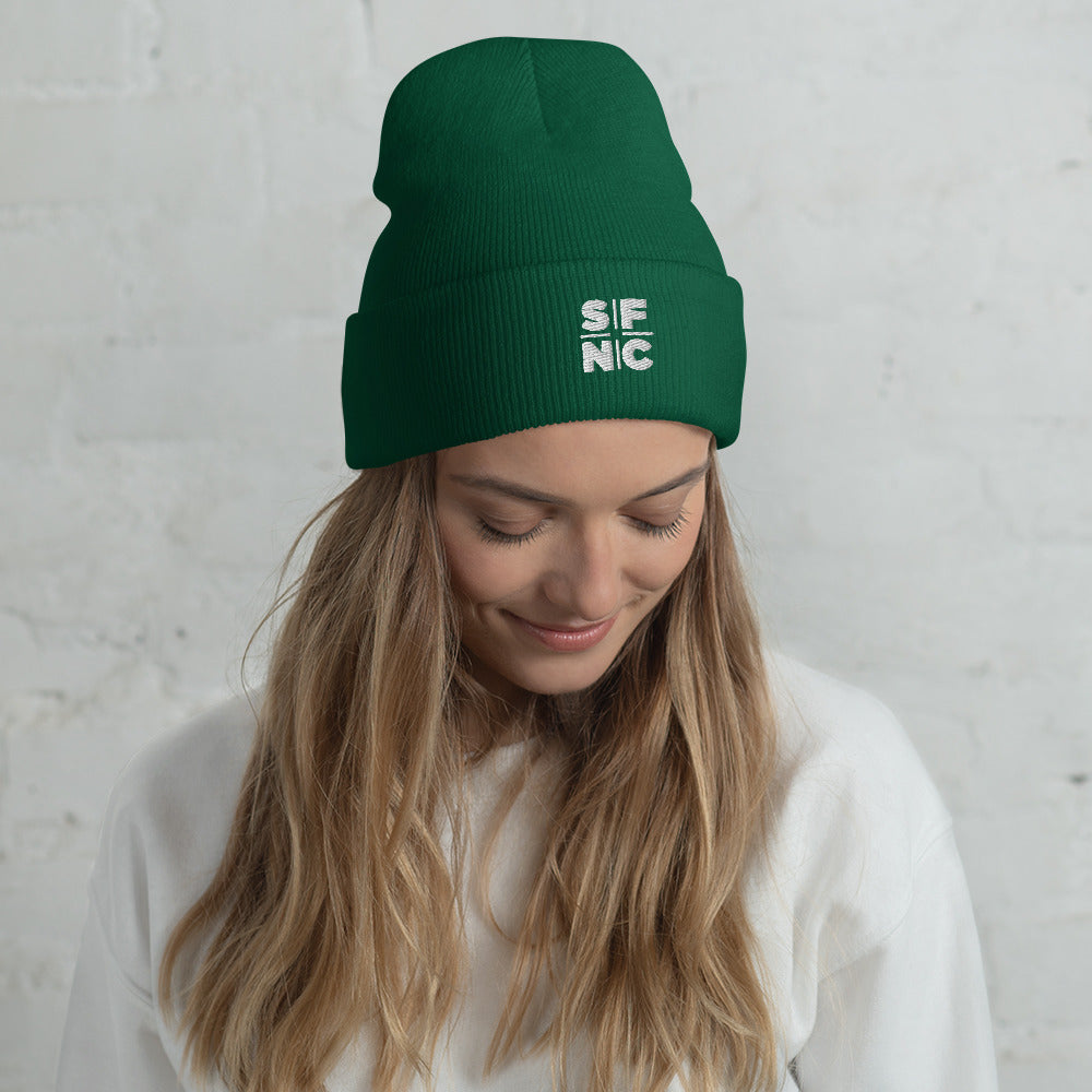 Cuffed Embroidered SFNC Beanie